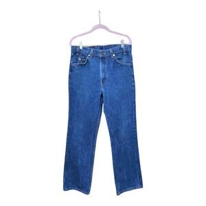 1970s Vtg Levi’s 517 orange‎ tab boot cut jeans Talon Zipper W34 Rise 12 L30 USA